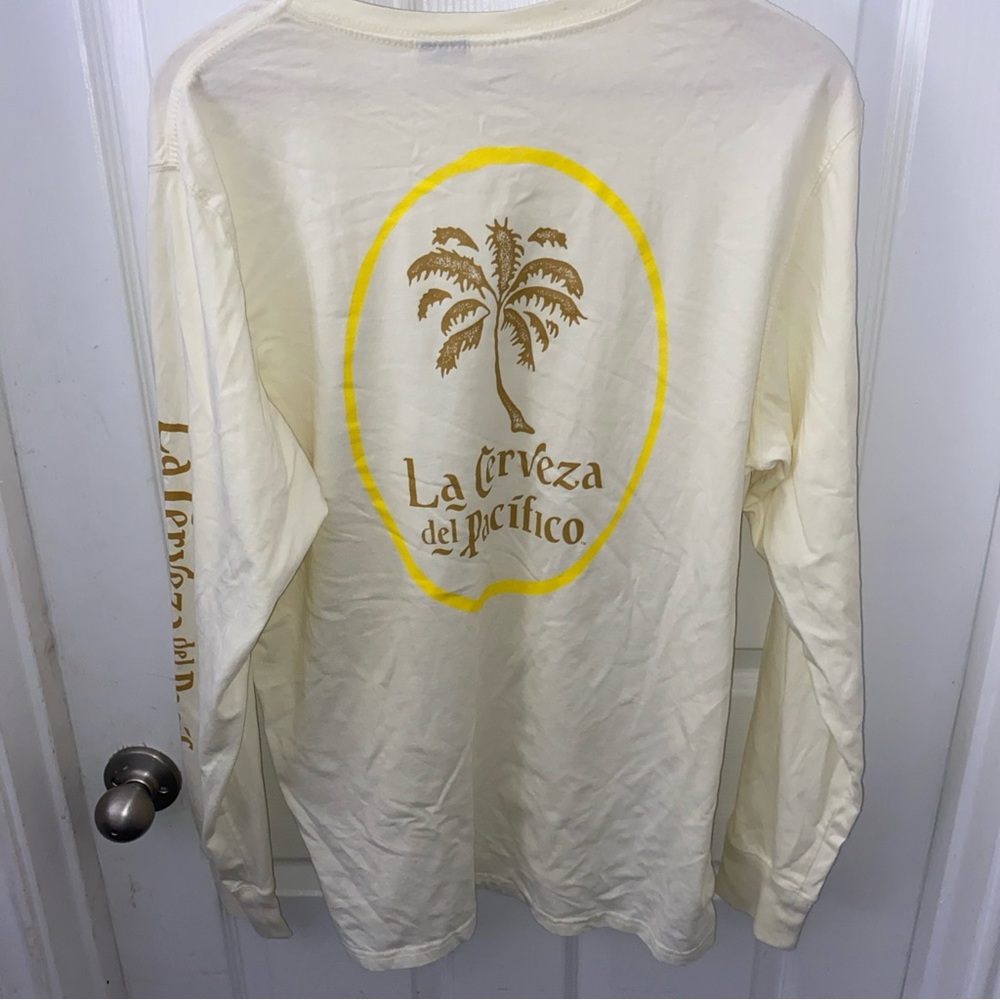 La Cerveza Del Pacifico 1900 Original Tshirt Tee Off White Ivory Large